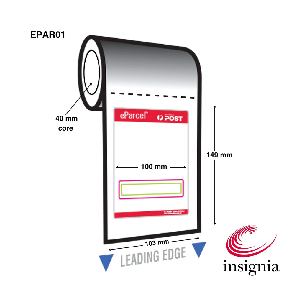 eParcel Thermal Direct Labels 100mm x 149mm (350/roll) Perforated ...