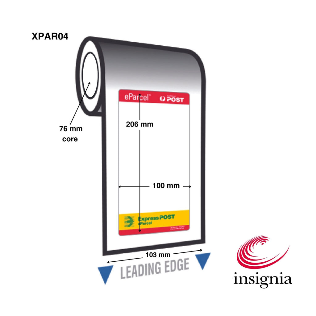 Express Post Thermal Direct Labels 100mm x 206mm (600/roll) - insignia